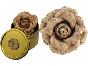 CORK ROSE LAPEL PIN